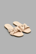 Load image into Gallery viewer, Redtag-Natural-Knot-Sandals-Colour:Beige,-Filter:Women's-Footwear,-New-In,-New-In-Women-FOO,-Non-Sale,-S22A,-Section:Women,-Women-Casual-Sandals-Women's-