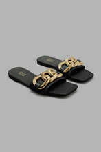 تنزيل الصورة على معرض الصور، Redtag-Square-Toe-Mule-With-Chain-Trim-Mules-Women's-