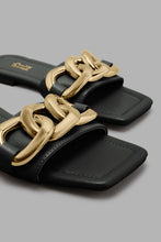 تنزيل الصورة على معرض الصور، Redtag-Square-Toe-Mule-With-Chain-Trim-Mules-Women's-