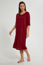 تنزيل الصورة على معرض الصور، Redtag-Plain-Knitted-Nightgown-Nightgowns-Women's-
