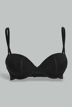 Load image into Gallery viewer, Redtag-Black-Plain-Padded-Push-Up-Bra-Push-up-Bras-Women's-