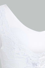 Load image into Gallery viewer, Redtag-White-Plain-Padded-Comfort-Bra-With-Lace-Comfort-Bras-Women's-
