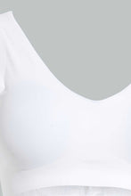 Load image into Gallery viewer, Redtag-White-Plain-Padded-Comfort-Bra-With-Lace-Comfort-Bras-Women's-