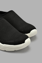 Load image into Gallery viewer, Redtag-Black-Fly-Knit-Mule-Trainer-Mules-Senior-Girls-5 to 14 Years