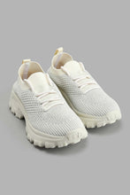 Load image into Gallery viewer, Redtag-Ivory-Diamante-Trainer-Colour:Ivory,-Filter:Girls-Footwear-(5-to-14-Yrs),-GSR-Trainers,-New-In,-New-In-GSR-FOO,-Non-Sale,-S22A,-Section:Kidswear-Senior-Girls-5 to 14 Years