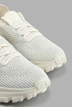 Load image into Gallery viewer, Redtag-Ivory-Diamante-Trainer-Colour:Ivory,-Filter:Girls-Footwear-(5-to-14-Yrs),-GSR-Trainers,-New-In,-New-In-GSR-FOO,-Non-Sale,-S22A,-Section:Kidswear-Senior-Girls-5 to 14 Years