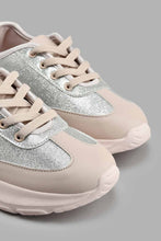 Load image into Gallery viewer, Redtag-Beige-Glitter-Trainer-Colour:Beige,-Filter:Girls-Footwear-(5-to-14-Yrs),-GSR-Trainers,-New-In,-New-In-GSR-FOO,-Non-Sale,-S22A,-Section:Kidswear-Senior-Girls-5 to 14 Years