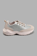 Load image into Gallery viewer, Redtag-Beige-Glitter-Trainer-Colour:Beige,-Filter:Girls-Footwear-(5-to-14-Yrs),-GSR-Trainers,-New-In,-New-In-GSR-FOO,-Non-Sale,-S22A,-Section:Kidswear-Senior-Girls-5 to 14 Years