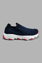 Load image into Gallery viewer, Redtag-Navy-Fly-Knit-Slip-On-Trainer-Colour:Navy,-Filter:Girls-Footwear-(5-to-14-Yrs),-GSR-Trainers,-New-In,-New-In-GSR-FOO,-Non-Sale,-S22A,-Section:Kidswear-Senior-Girls-5 to 14 Years