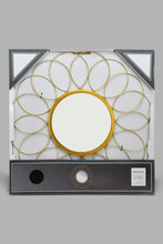 تنزيل الصورة على معرض الصور، مرآة حائط معدن باللون الذهبي