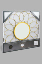 تنزيل الصورة على معرض الصور، مرآة حائط معدن باللون الذهبي