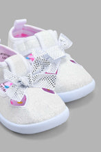Load image into Gallery viewer, Redtag-White-Bow-Trim-Pump-Pumps-Infant-Girls-1 to 3 Years