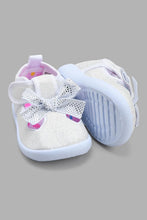 Load image into Gallery viewer, Redtag-White-Bow-Trim-Pump-Pumps-Infant-Girls-1 to 3 Years