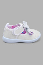 Load image into Gallery viewer, Redtag-White-Bow-Trim-Pump-Pumps-Infant-Girls-1 to 3 Years