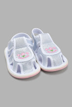 Load image into Gallery viewer, Redtag-White-Floral-Embroidered-Pump-Pumps-Infant-Girls-1 to 3 Years