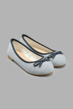 Load image into Gallery viewer, Redtag-Navy-Stripe-Print-Ballerina-Ballerinas-Senior-Girls-5 to 14 Years