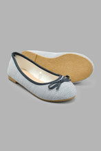 Load image into Gallery viewer, Redtag-Navy-Stripe-Print-Ballerina-Ballerinas-Senior-Girls-5 to 14 Years
