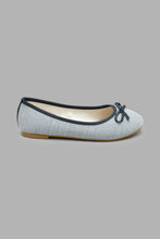 Load image into Gallery viewer, Redtag-Navy-Stripe-Print-Ballerina-Ballerinas-Senior-Girls-5 to 14 Years