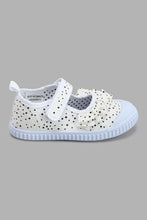 Load image into Gallery viewer, Redtag-White-Polka-Dot-Print-Pump-Pumps-Infant-Girls-1 to 3 Years