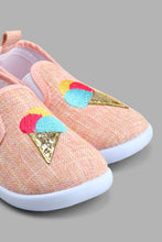 Load image into Gallery viewer, Redtag-Pale-Pink-Ice-Cream-Trim-Pump-Colour:Pink,-Filter:Girls-Footwear-(1-to-3-Yrs),-ING-Trainers,-New-In,-New-In-ING-FOO,-Non-Sale,-S22B,-Section:Kidswear-Infant-Girls-1 to 3 Years