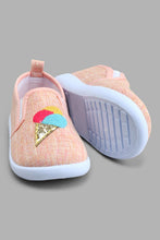 Load image into Gallery viewer, Redtag-Pale-Pink-Ice-Cream-Trim-Pump-Colour:Pink,-Filter:Girls-Footwear-(1-to-3-Yrs),-ING-Trainers,-New-In,-New-In-ING-FOO,-Non-Sale,-S22B,-Section:Kidswear-Infant-Girls-1 to 3 Years