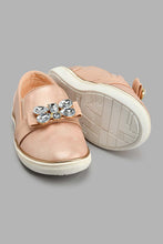 Load image into Gallery viewer, Redtag-Pale-Pink-Diamante-Trim-Plimsolls-Colour:Pink,-Filter:Girls-Footwear-(3-to-5-Yrs),-GIR-Casual-Shoes,-New-In,-New-In-GIR-FOO,-Non-Sale,-S22A,-Section:Kidswear-Girls-3 to 5 Years