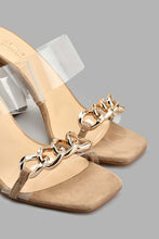 Load image into Gallery viewer, Redtag-Taupe-Vinyl-Chain-Mule-Colour:Taupe,-Filter:Women's-Footwear,-New-In,-New-In-Women-FOO,-Non-Sale,-S22A,-Section:Women,-Women-Casual-Sandals-Women's-