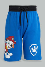 تنزيل الصورة على معرض الصور، Redtag-Blue-Paw-Patrol-Elasticated-Waist-Short-Active-Shorts-Boys-2 to 8 Years