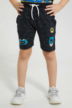 Load image into Gallery viewer, Redtag-Charcoal-Batman-Elasticated-Waist-Short-Active-Shorts-Boys-2 to 8 Years
