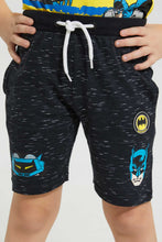 Load image into Gallery viewer, Redtag-Charcoal-Batman-Elasticated-Waist-Short-Active-Shorts-Boys-2 to 8 Years