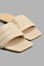 Load image into Gallery viewer, Redtag-Natural-Stitched-Upper-Mule-Colour:Beige,-Filter:Women's-Footwear,-New-In,-New-In-Women-FOO,-Non-Sale,-S22A,-Section:Women,-Women-Casual-Sandals-Women's-