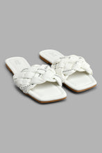 Load image into Gallery viewer, Redtag-White-Chain-Inset-Mule-Colour:White,-Filter:Women's-Footwear,-New-In,-New-In-Women-FOO,-Non-Sale,-S22A,-Section:Women,-Women-Casual-Sandals-Women's-