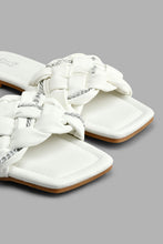 Load image into Gallery viewer, Redtag-White-Chain-Inset-Mule-Colour:White,-Filter:Women's-Footwear,-New-In,-New-In-Women-FOO,-Non-Sale,-S22A,-Section:Women,-Women-Casual-Sandals-Women's-