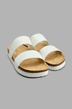 Load image into Gallery viewer, Redtag-White-Double-Strap-Comfort-Mule-Colour:White,-Filter:Women's-Footwear,-New-In,-New-In-Women-FOO,-Non-Sale,-S22A,-Section:Women,-Women-Casual-Sandals-Women's-