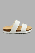 Load image into Gallery viewer, Redtag-White-Double-Strap-Comfort-Mule-Colour:White,-Filter:Women's-Footwear,-New-In,-New-In-Women-FOO,-Non-Sale,-S22A,-Section:Women,-Women-Casual-Sandals-Women's-