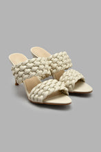 Load image into Gallery viewer, Redtag-Ivory-Plait-Mule-Colour:Ivory,-Filter:Women's-Footwear,-New-In,-New-In-Women-FOO,-Non-Sale,-S22A,-Section:Women,-Women-Casual-Sandals-Women's-