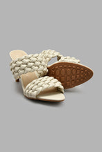 Load image into Gallery viewer, Redtag-Ivory-Plait-Mule-Colour:Ivory,-Filter:Women's-Footwear,-New-In,-New-In-Women-FOO,-Non-Sale,-S22A,-Section:Women,-Women-Casual-Sandals-Women's-