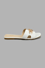 Load image into Gallery viewer, Redtag-White-Chain-Trim-Mule-Colour:White,-Filter:Women's-Footwear,-New-In,-New-In-Women-FOO,-Non-Sale,-S22A,-Section:Women,-Women-Casual-Sandals-Women's-