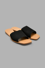 Load image into Gallery viewer, Redtag-Black-Knit-Mule-Colour:Black,-Filter:Women's-Footwear,-New-In,-New-In-Women-FOO,-Non-Sale,-S22A,-Section:Women,-Women-Casual-Sandals-Women's-