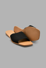 Load image into Gallery viewer, Redtag-Black-Knit-Mule-Colour:Black,-Filter:Women's-Footwear,-New-In,-New-In-Women-FOO,-Non-Sale,-S22A,-Section:Women,-Women-Casual-Sandals-Women's-