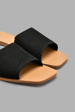 Load image into Gallery viewer, Redtag-Black-Knit-Mule-Colour:Black,-Filter:Women's-Footwear,-New-In,-New-In-Women-FOO,-Non-Sale,-S22A,-Section:Women,-Women-Casual-Sandals-Women's-