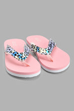 تنزيل الصورة على معرض الصور، Redtag-Pale-Pink-Leopard-Print-Flip-Flop-Flip-Flops-Senior-Girls-5 to 14 Years