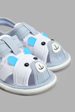 Load image into Gallery viewer, Redtag-Blue-Bear-Trim-Pump-Pumps-Infant-Boys-1 to 3 Years
