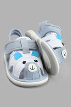 Load image into Gallery viewer, Redtag-Blue-Bear-Trim-Pump-Pumps-Infant-Boys-1 to 3 Years