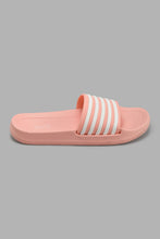 Load image into Gallery viewer, Redtag-Pink-Stripe-Slide-Sliders-Senior-Girls-5 to 14 Years