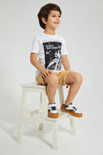 تنزيل الصورة على معرض الصور، Redtag-White-Spaceman-T-Shirt-Graphic-Prints-Boys-2 to 8 Years