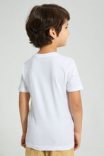 تنزيل الصورة على معرض الصور، Redtag-White-Spaceman-T-Shirt-Graphic-Prints-Boys-2 to 8 Years