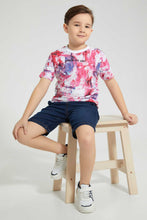 Load image into Gallery viewer, Redtag-White-Paint-T-Shirt-All-Over-Prints-Boys-2 to 8 Years