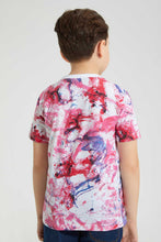 Load image into Gallery viewer, Redtag-White-Paint-T-Shirt-All-Over-Prints-Boys-2 to 8 Years