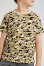 Load image into Gallery viewer, Redtag-Olive-Dinosaur-T-Shirt-All-Over-Prints-Boys-2 to 8 Years